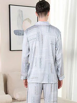 Men's "Icecream" Satin Pajamas