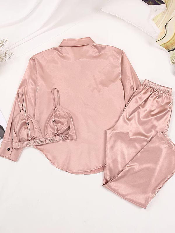 Women's 3-Piece "Peach" Pajama Set