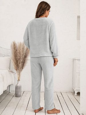 Women's Warm Grey "Eden Fleece" Pajamas