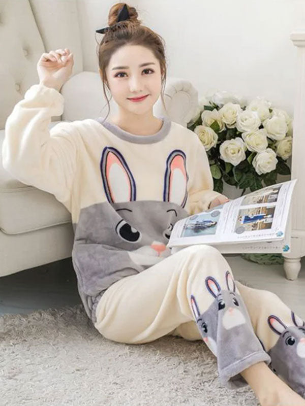 Women's "Cozy Snowflake" Winter Fleece Pajamas
