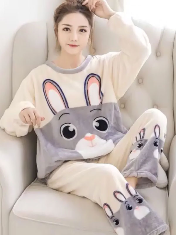 Women's "Cozy Snowflake" Winter Fleece Pajamas - Image 3