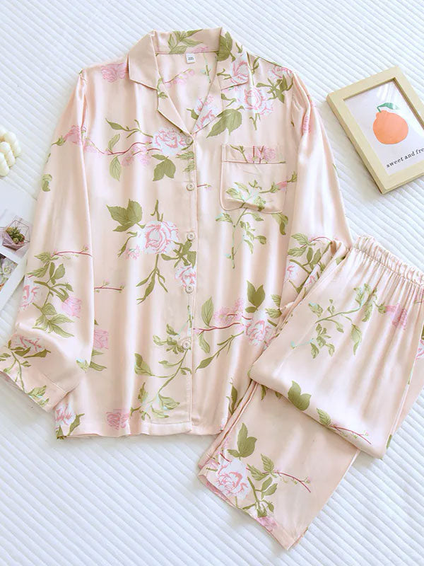 Women's 2-Piece Long-Sleeve Pajamas "Spring Flower" - Image 2