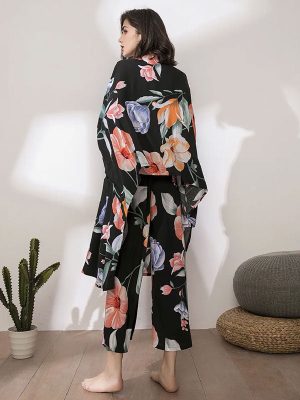 "Mystère de Lys" 3-Piece Women's Pajama Set