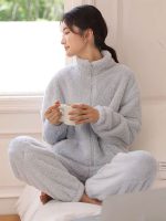 Women's Sky Blue Fleece Winter Pajamas "Polar Dream"
