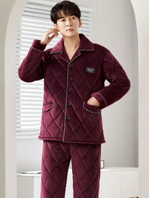 Men's Thick Winter Pajamas "Polar Night"
