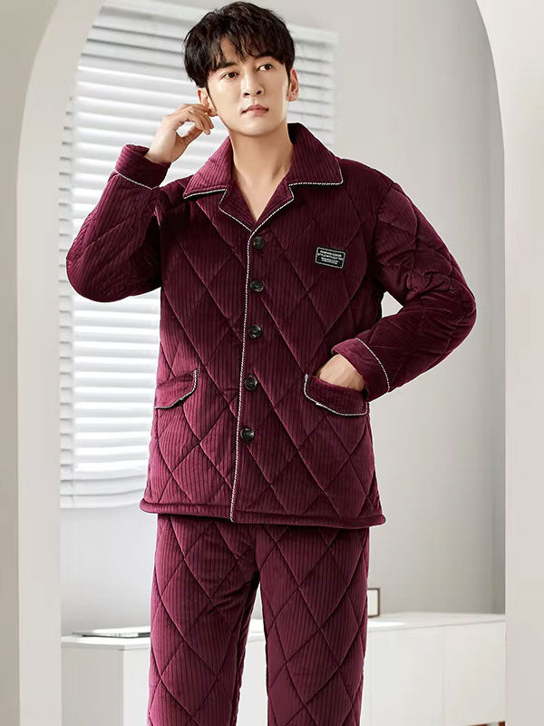 Men's Thick Winter Pajamas "Polar Night"