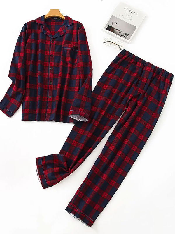 "Douceur de Nuit" Men's Plaid Pajamas - Image 2