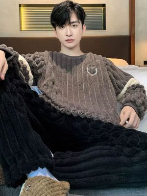 Men's Warm Fleece Pajamas "Boreal Comfort"