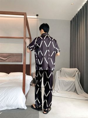 "Nighttime Softness" Elegant Men's Satin Pajamas