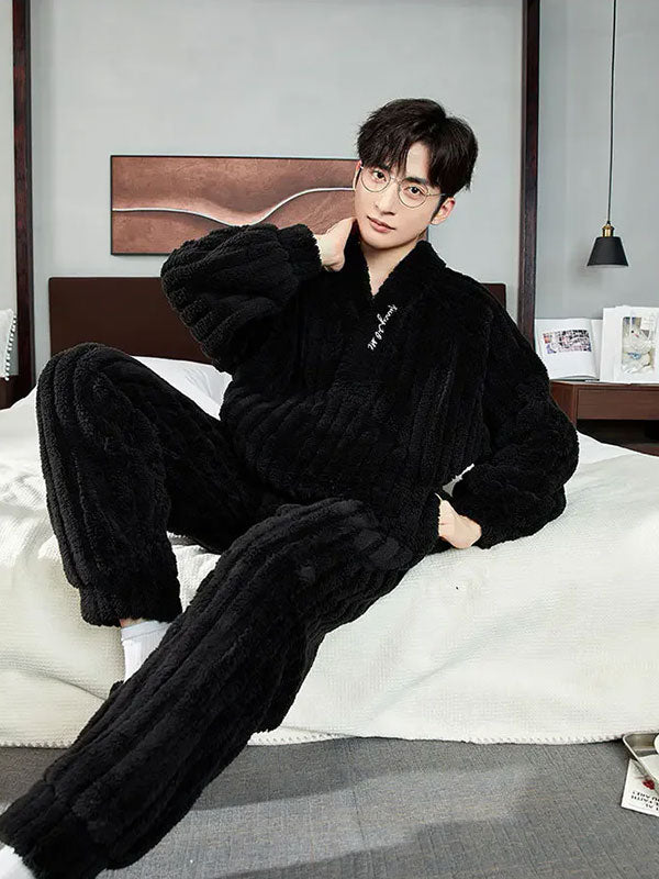 Men's Warm Fleece Pajamas "Cozy Fleece" - Image 4