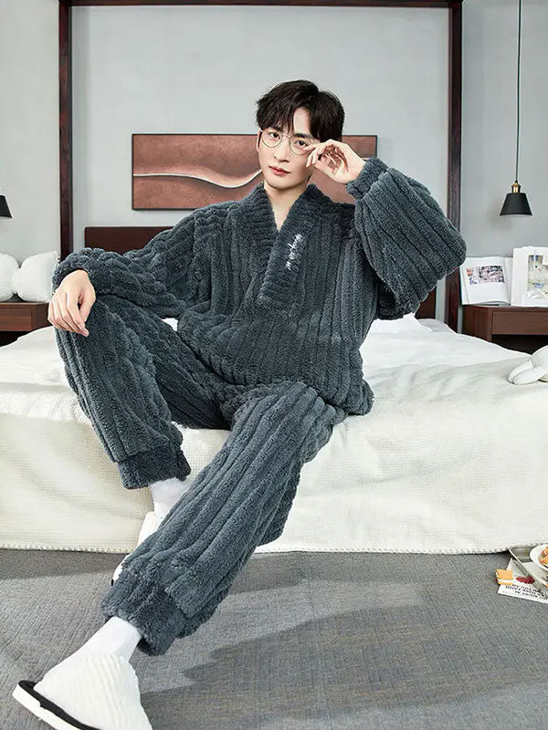 Men's Warm Fleece Pajamas "Cozy Fleece" - Image 2