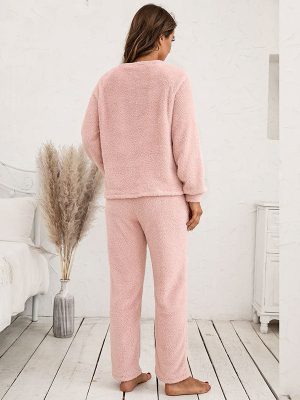 Women's Pink "Eden Fleece" Fluffy Pajamas