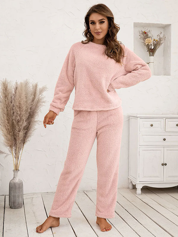 Women's Pink "Eden Fleece" Fluffy Pajamas - Image 2