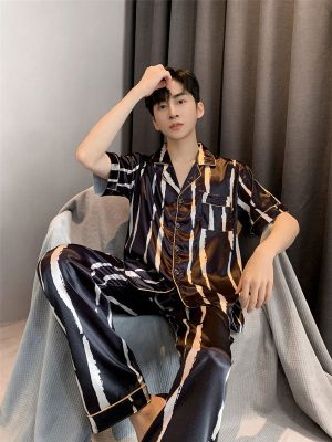 "Night Horizon" Men's Satin Pajamas – An Original Design