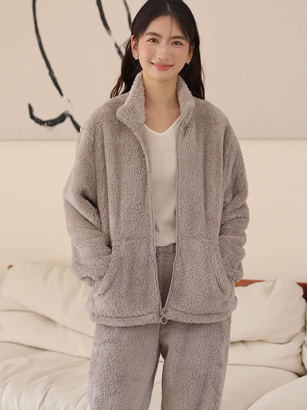 Women's Grey Fleece Pajamas "Polar Dream" - Image 2