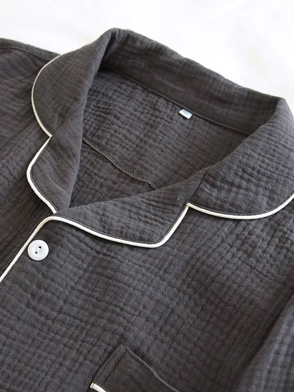 "Morning Mist" Charcoal Grey Cotton Men's Pyjamas