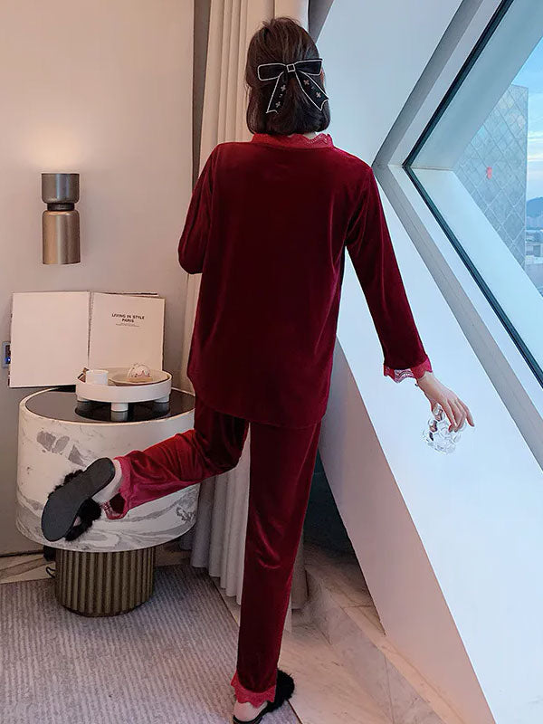 "Velvet Veil" Women's Velvet Pajamas