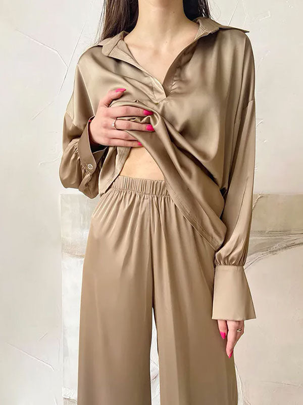 "Diamond Radiance" Women's Satin Pajamas - Image 3