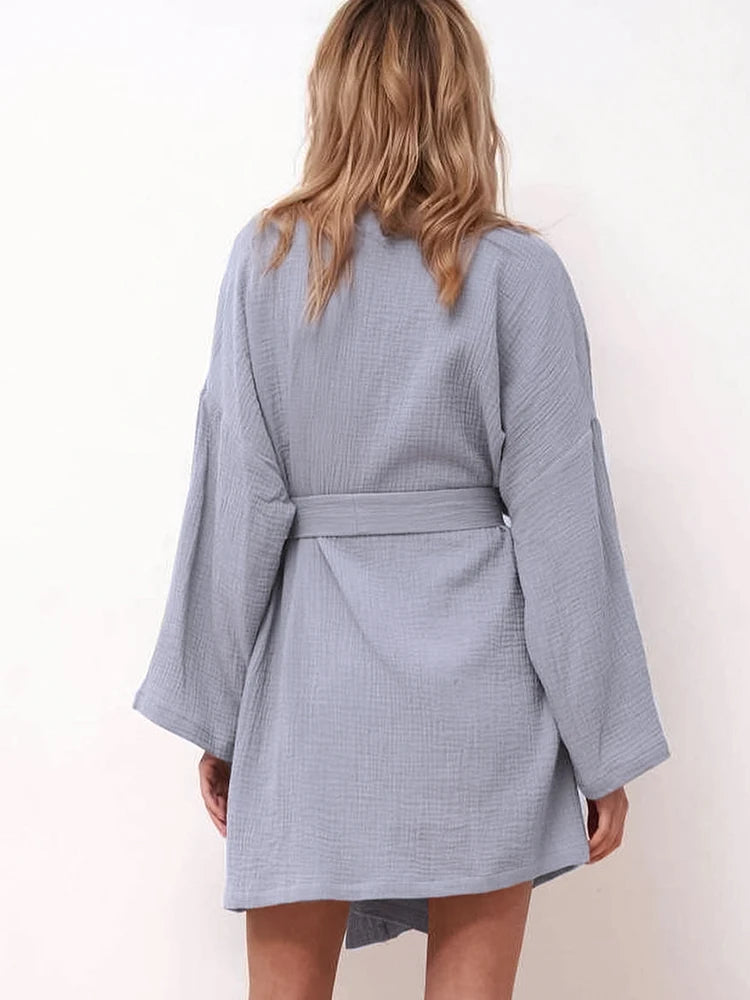 "Morning Softness" Women's Cotton Dressing Gown