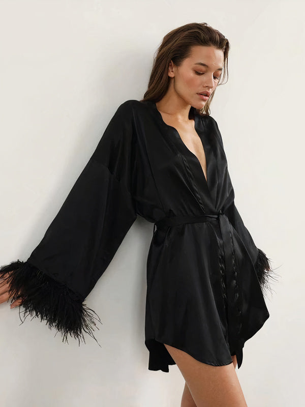 "Morning Elegance" Chic Satin Robe for Women - Image 2
