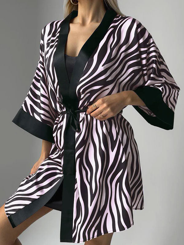 Women's Satin "Zebra" Robe - Image 2