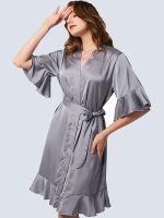 Women's Lightweight Satin Robe – "Satin Warmth"