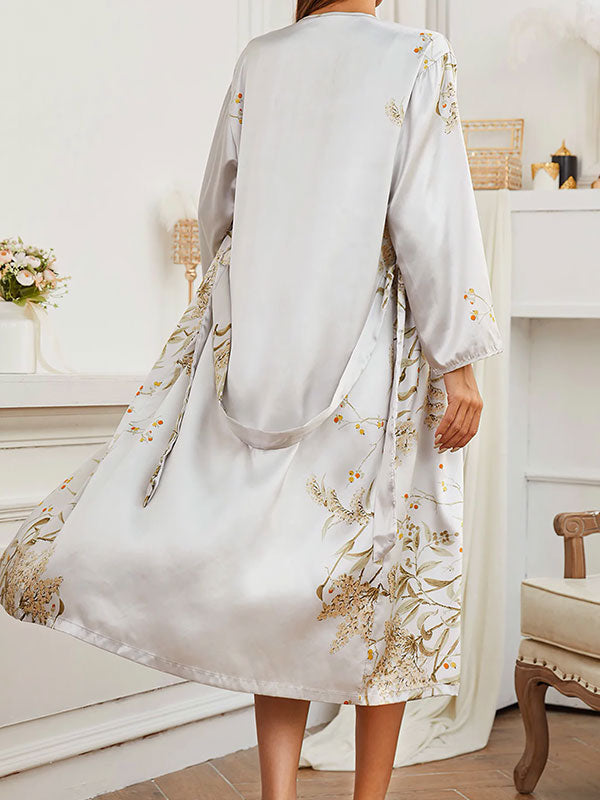 Women's 2-Piece "Satin Cocoon" Long Robe