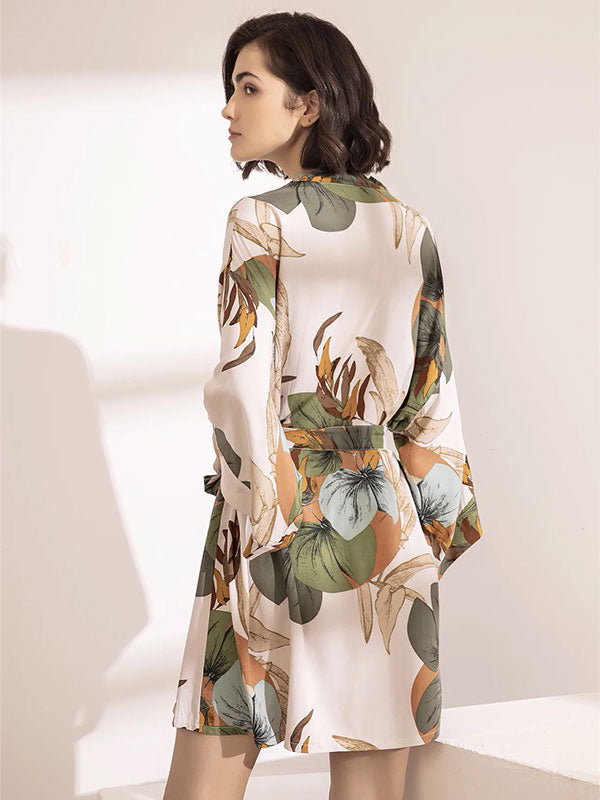 Women's "Palm Paradise" Satin Robe