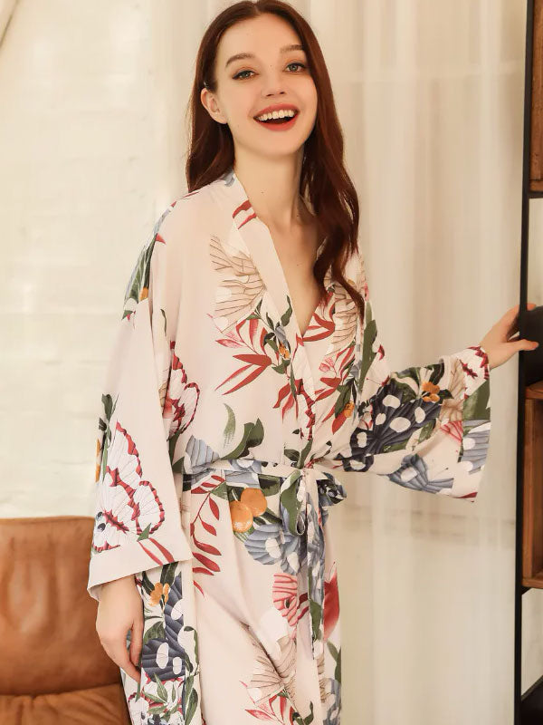 "Soft Morning" Women's Satin Robe - Image 2
