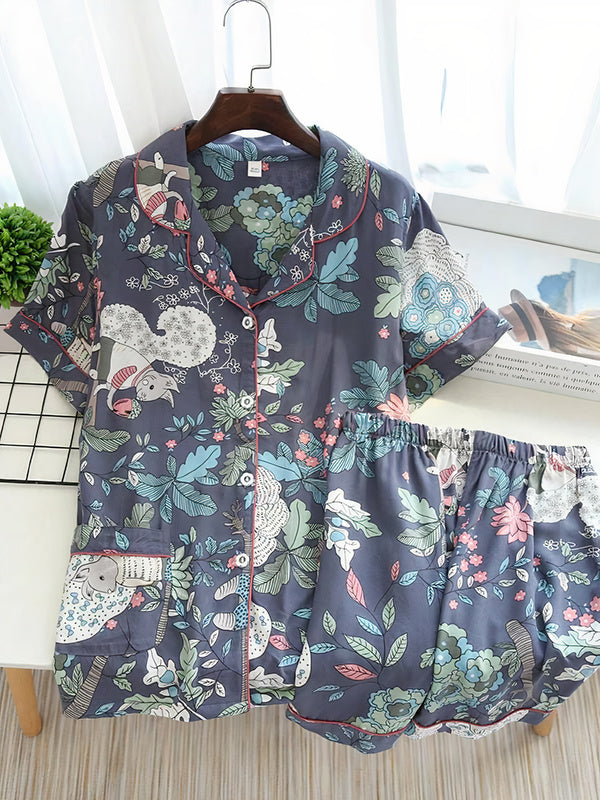 Women's 2-Piece "Night Petals" Short Pajama Set - Image 2