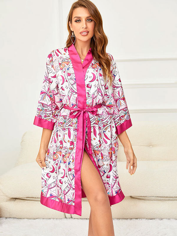 "Enchanted Snowflake" Women's Satin Robe - Image 2