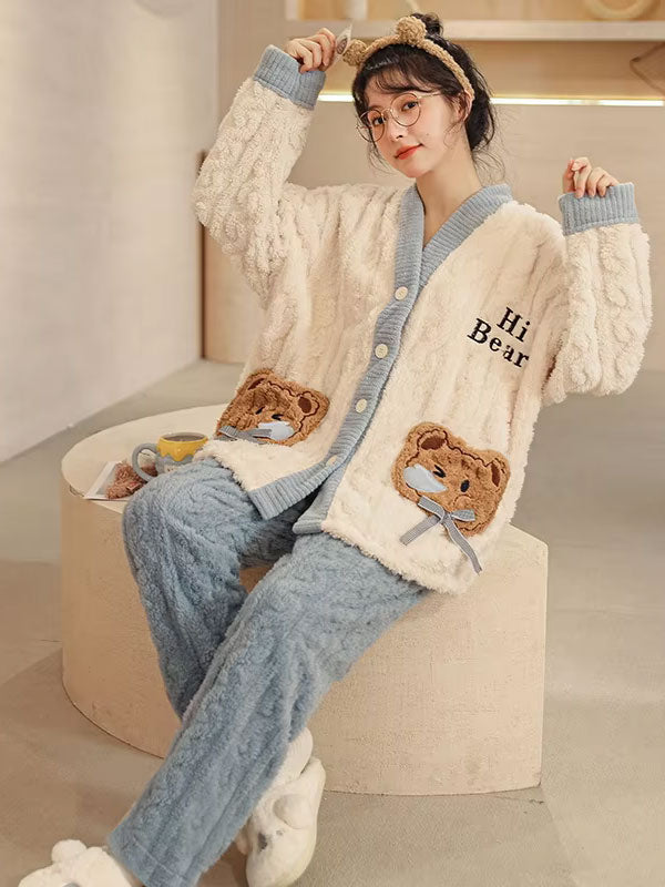 Women's "Snowflake Escape" Pajama Set with Fleece Jacket - Image 2